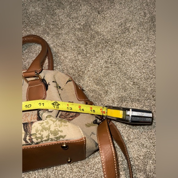 Signare Equestrian Horse Riding Brown Leather Travel Bag - Picture 10 of 11